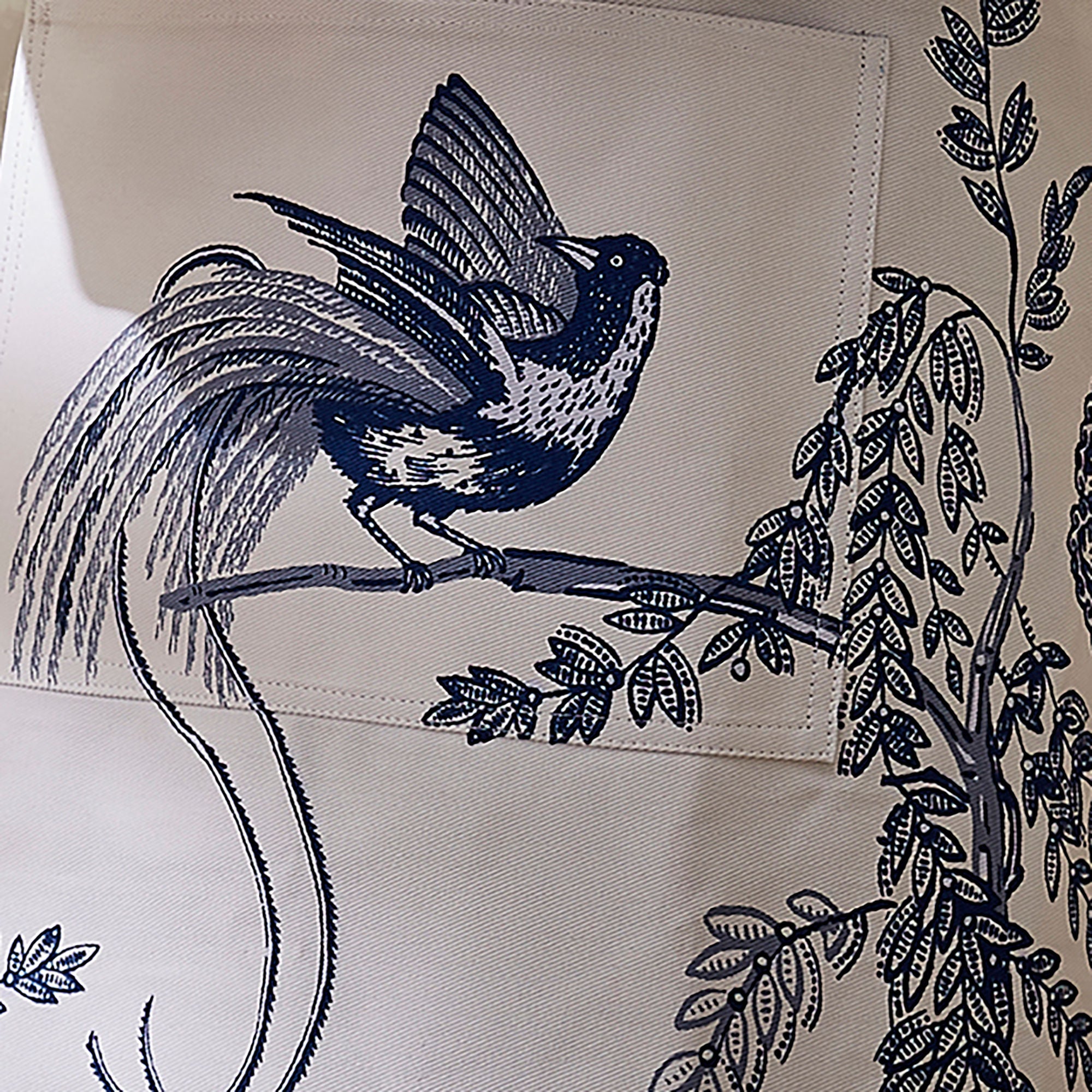 Ulster Weavers Willow Toile Apron - Cotton One Size in Blue - Apron - Ulster Weavers