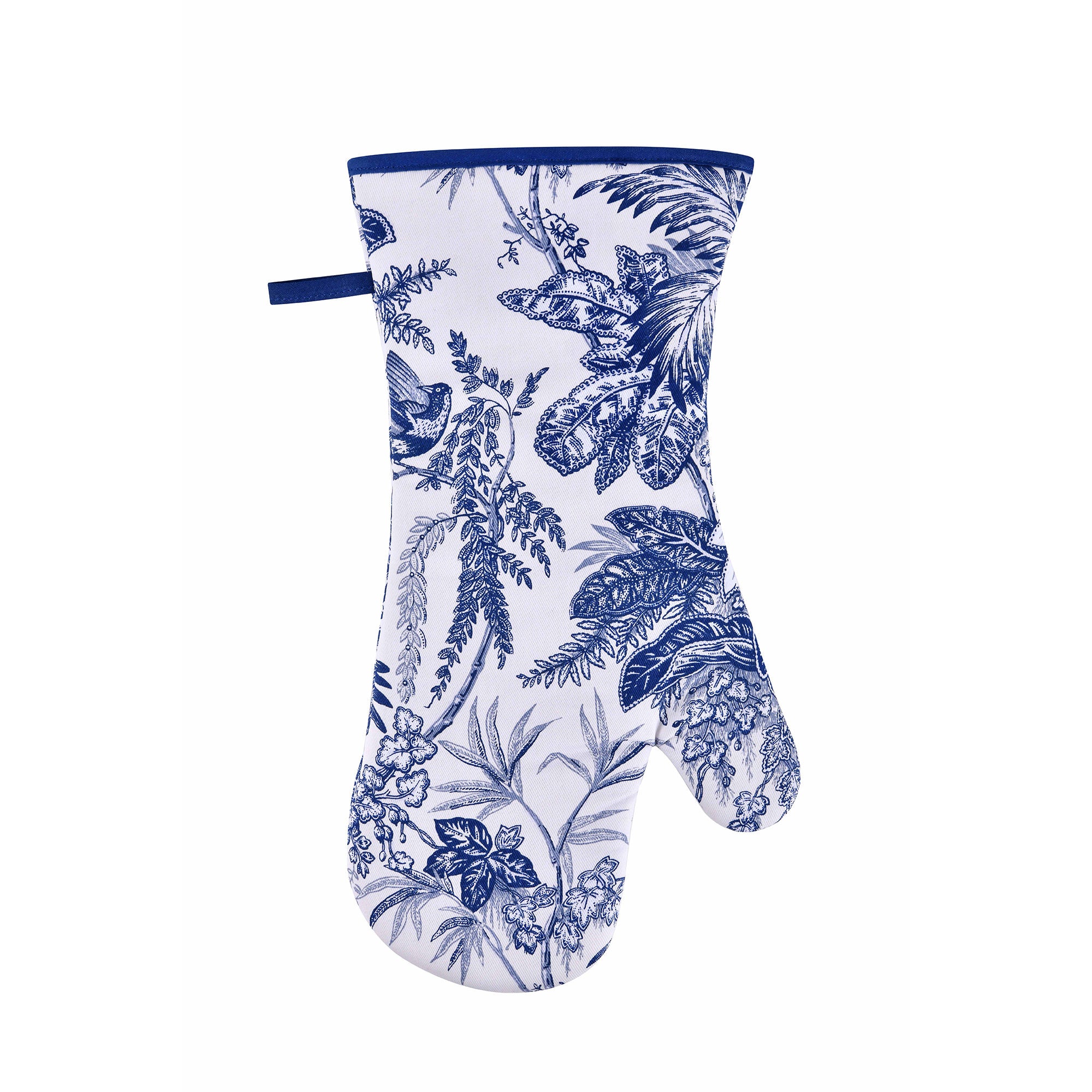 Ulster Weavers Willow Toile Gauntlet Oven Glove One Size in Blue - Gauntlet Oven Glove - Ulster Weavers