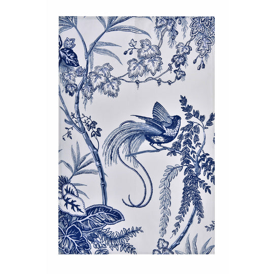 Willow Toile Cotton Tea Towel in Blue
