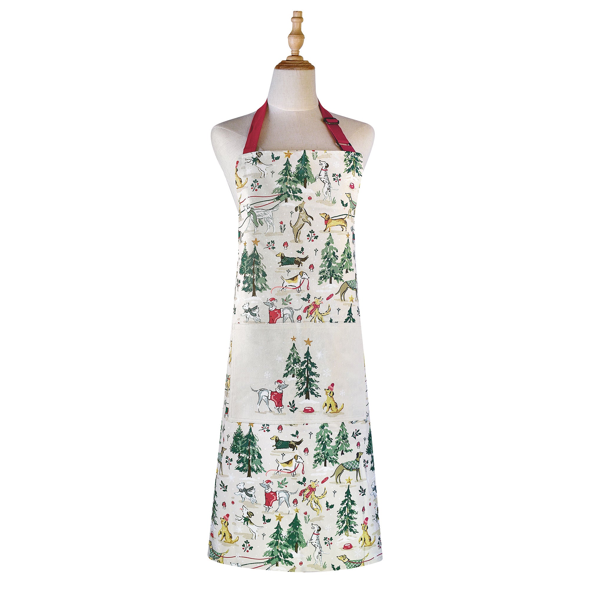 Winter Walkies Cotton Apron in Beige - Apron - Ulster Weavers
