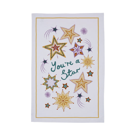 You're a Star Cotton Tea Towel in Multicolour