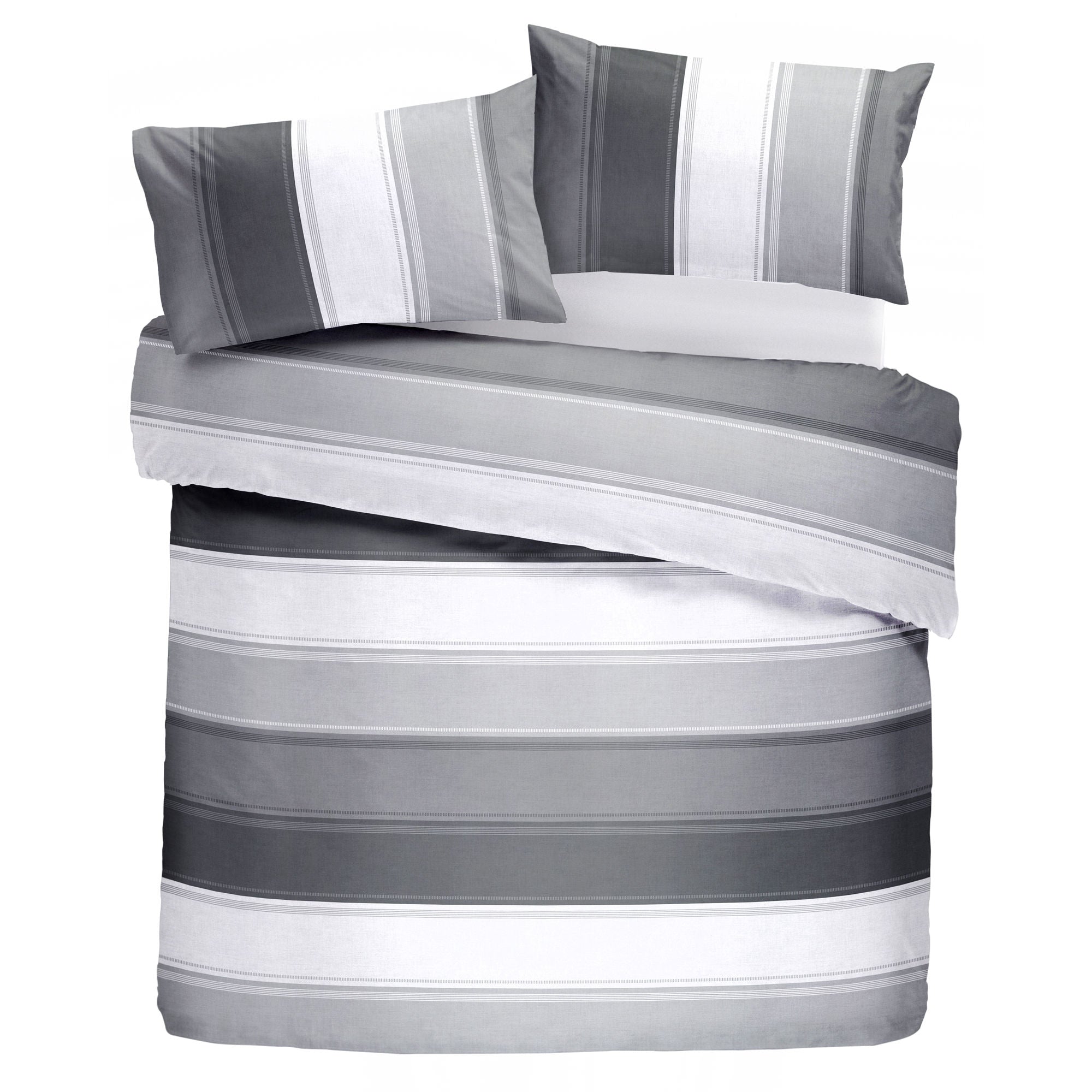 Betley Duvet Cover Set by Fusion in Grey - Duvet Cover Set - Fusion