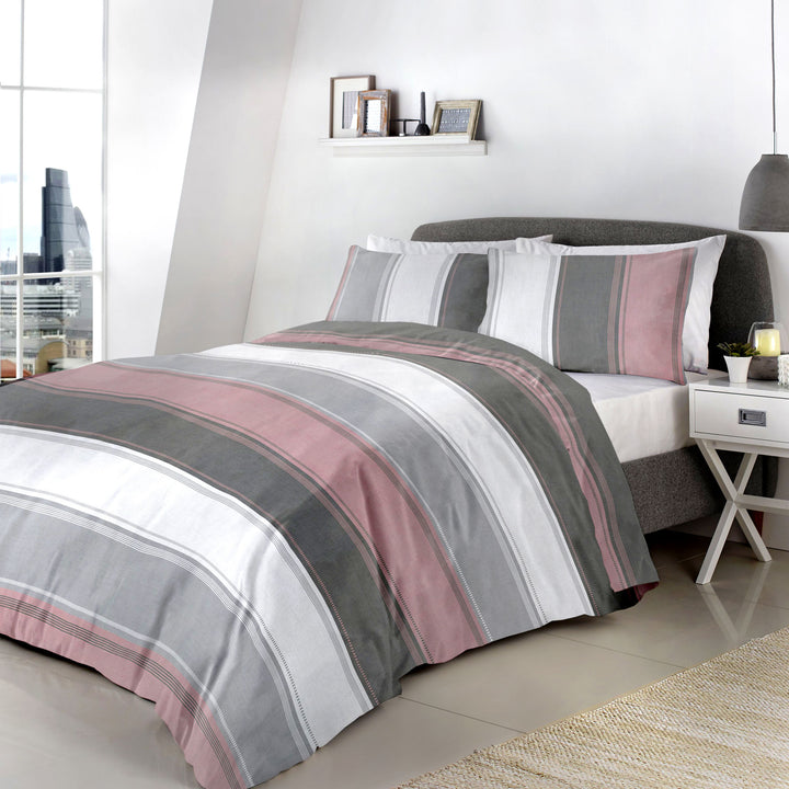 Betley Duvet Cover Set by Fusion in Blush - Duvet Cover Set - Fusion