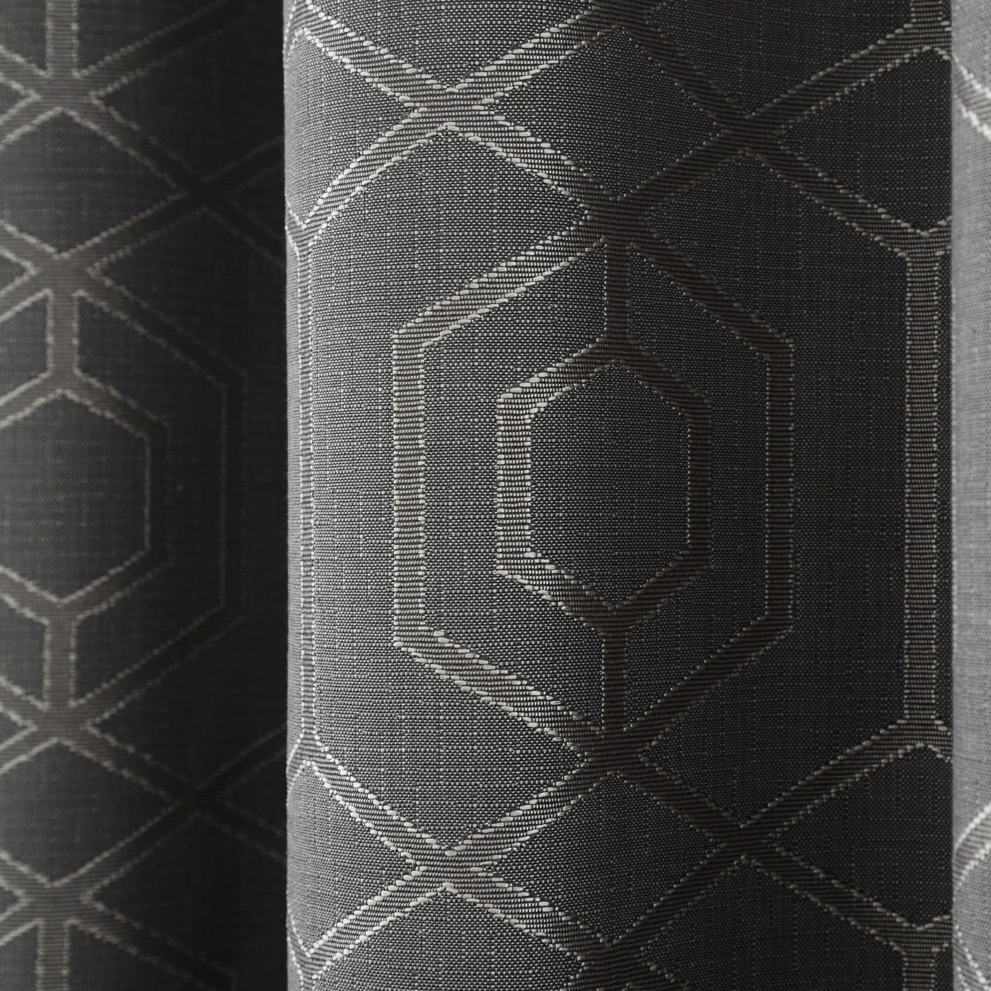 Camberwell Pair of Eyelet Curtains by Curtina in Graphite - Pair of Eyelet Curtains - Curtina