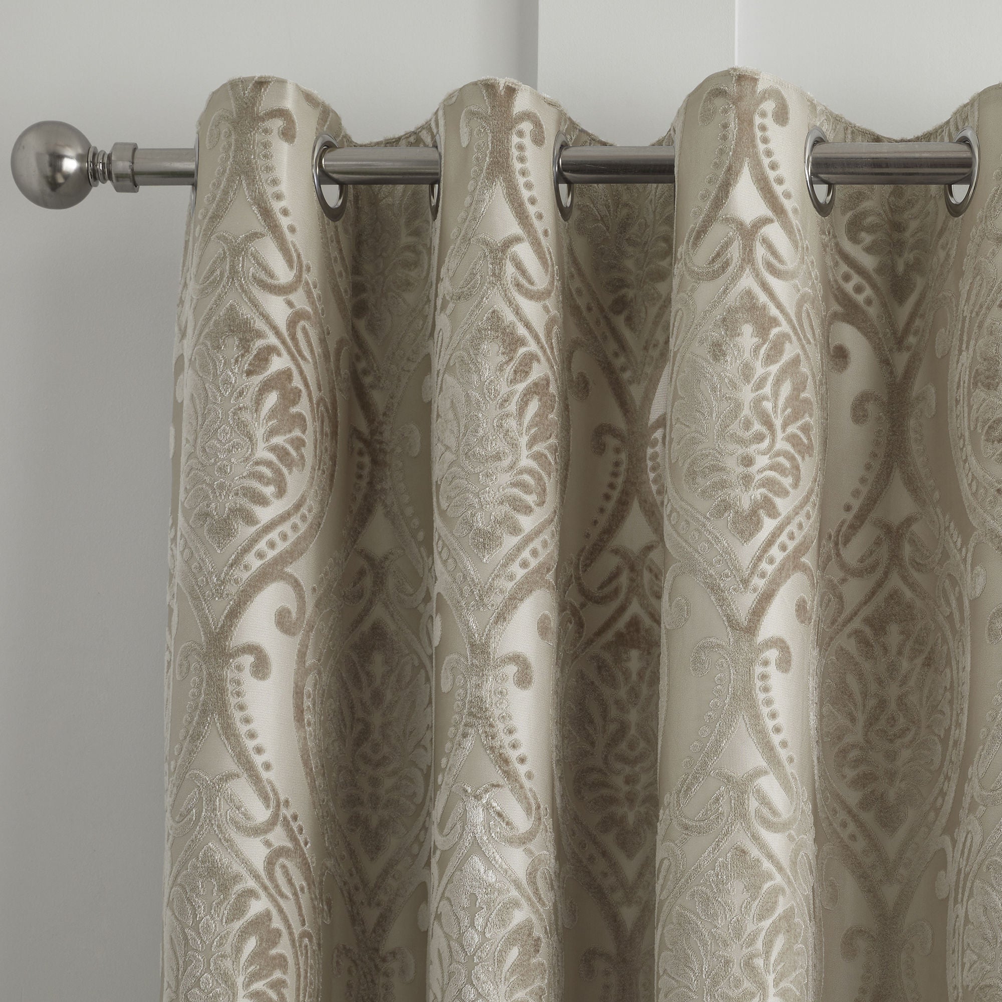Chateau Pair of Eyelet Curtains by Curtina in Natural - Pair of Eyelet Curtains - Curtina