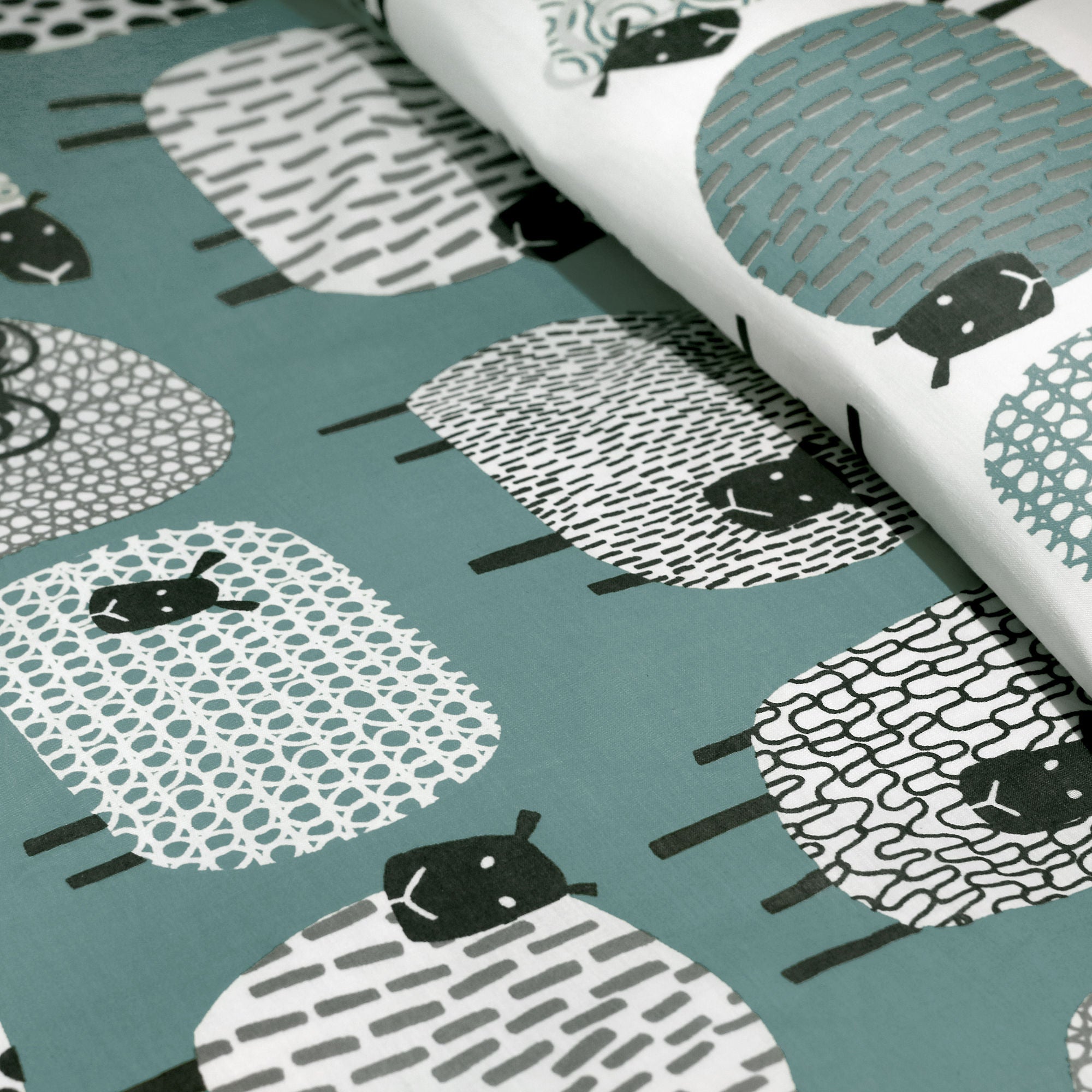 Dotty Sheep Duvet Cover Set by Fusion in Duck Egg - Duvet Cover Set - Fusion