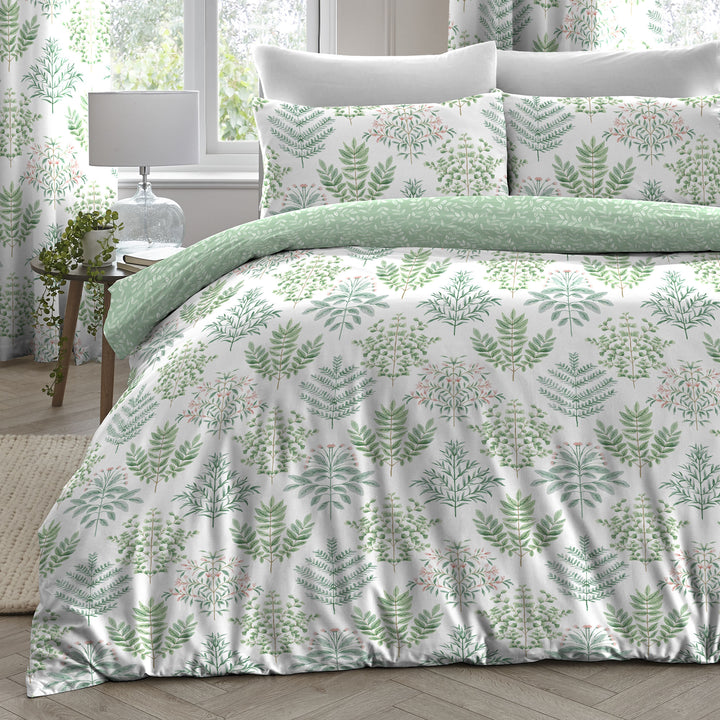 Emily Duvet Cover Set by Dreams & Drapes in Green - Duvet Cover Set - Dreams & Drapes