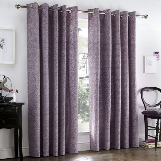 Hanworth Eyelet Curtains in Heather