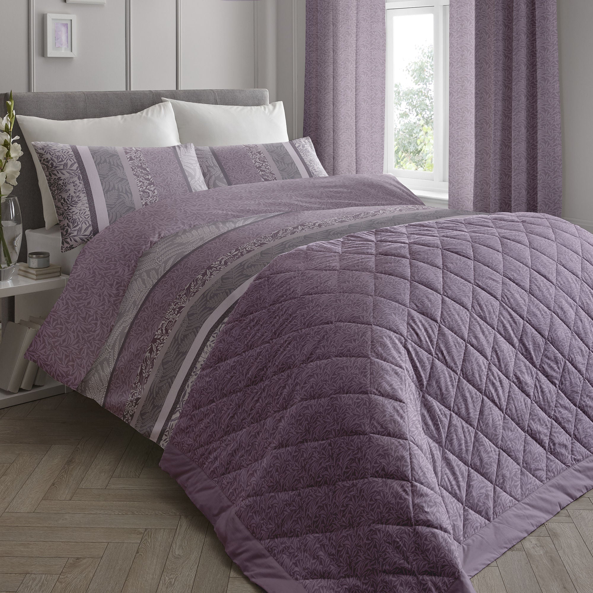 Hanworth Bedspread by Dreams & Drapes in Heather 195 x 229cm - Bedspread - Dreams & Drapes