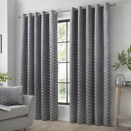 Kendal Eyelet Curtains in Charcoal