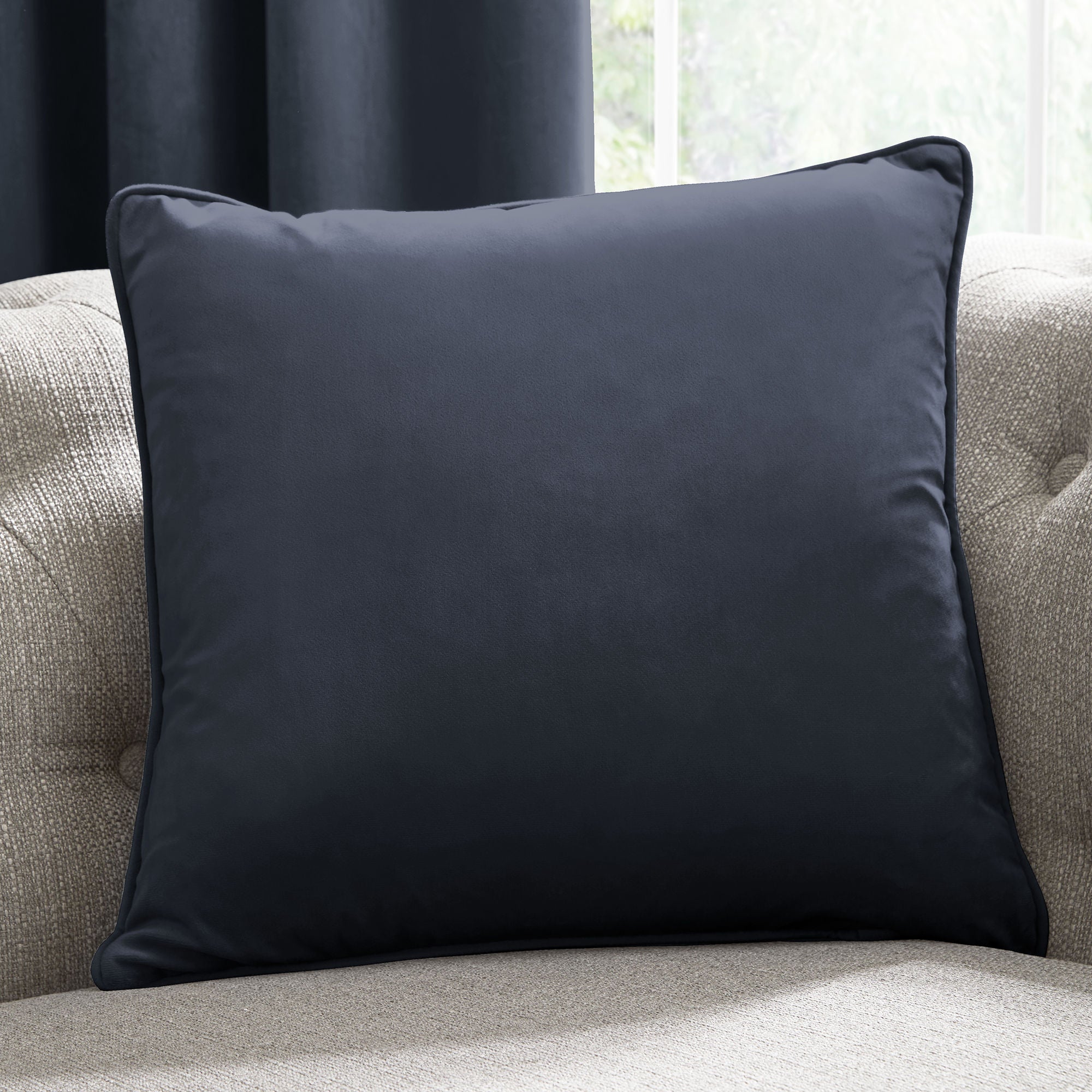 Montrose Cushion by Laurence Llewelyn-Bowen in Navy 43 x 43cm - Cushion - Laurence Llewelyn-Bowen