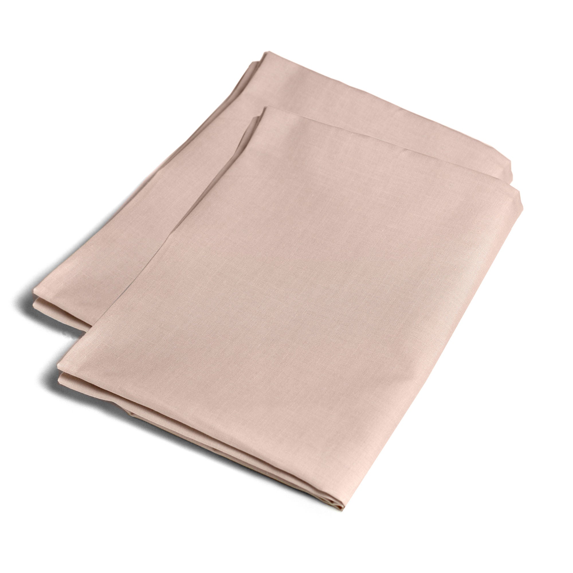 Plain Dyed Pair of Housewife Pillowcases by Serene in Blush 50 x 75cm - Pair of Housewife Pillowcases - Serene