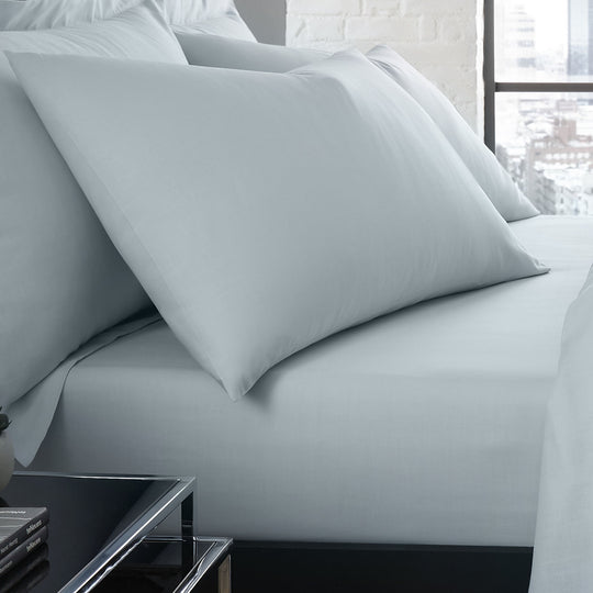 Plain Dyed Pair of Housewife Pillowcases in Duck Egg 50 x 75cm