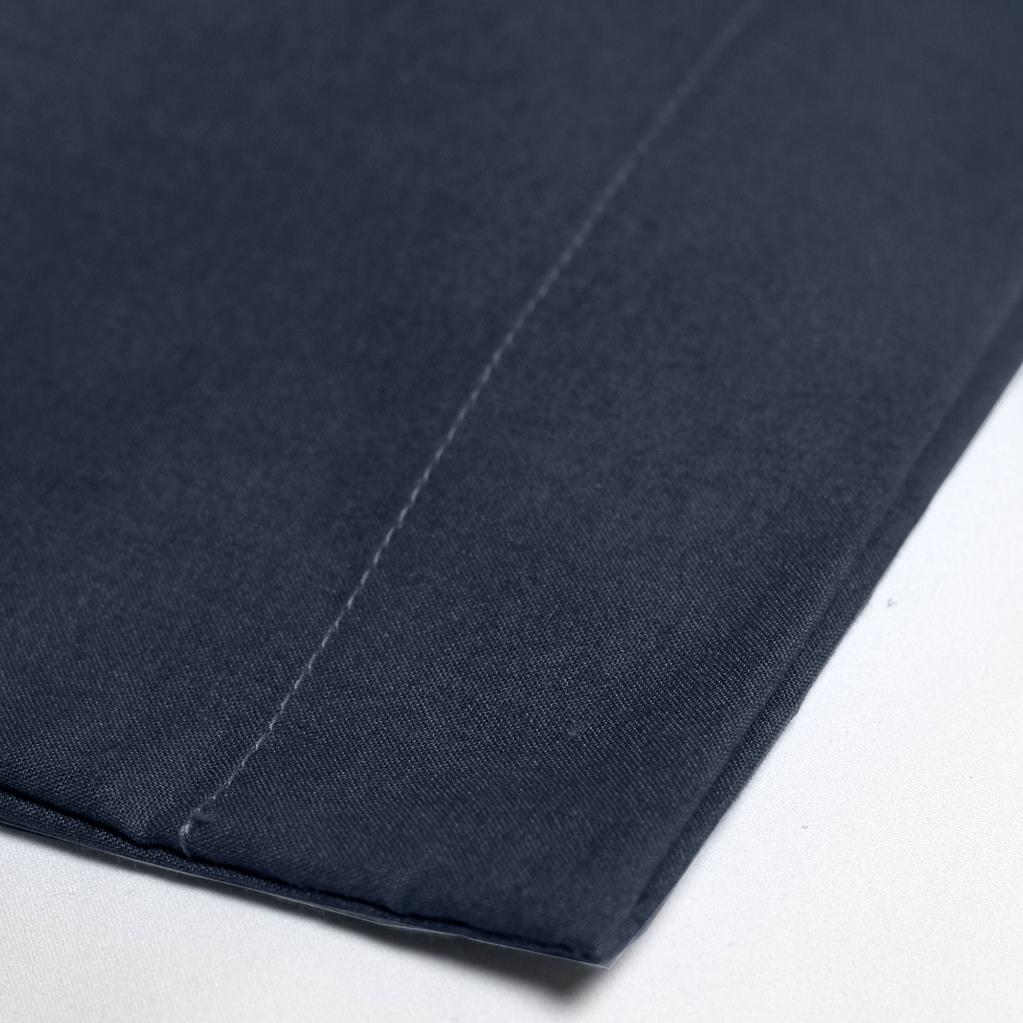 Plain Dyed Pair of Housewife Pillowcases by Serene in Navy 50 x 75cm - Pair of Housewife Pillowcases - Serene