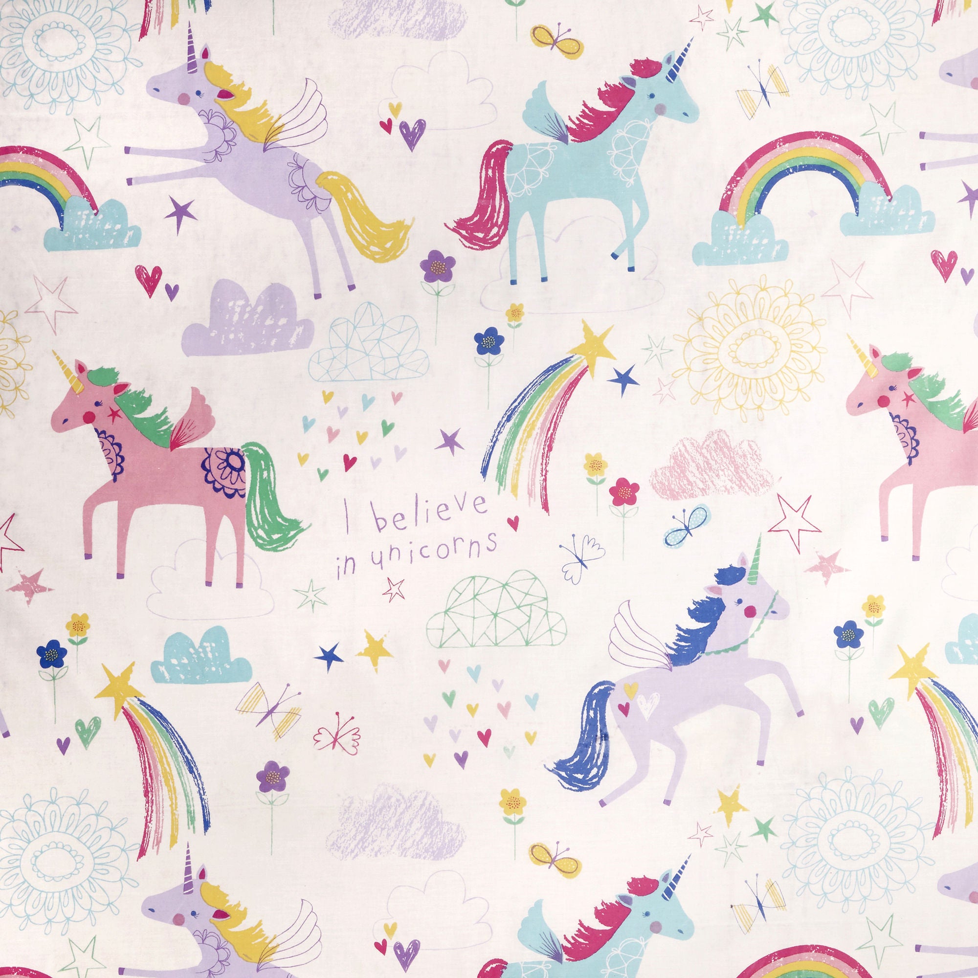 Rainbow Unicorn Duvet Cover Set by Bedlam in Multicolour - Duvet Cover Set - Bedlam