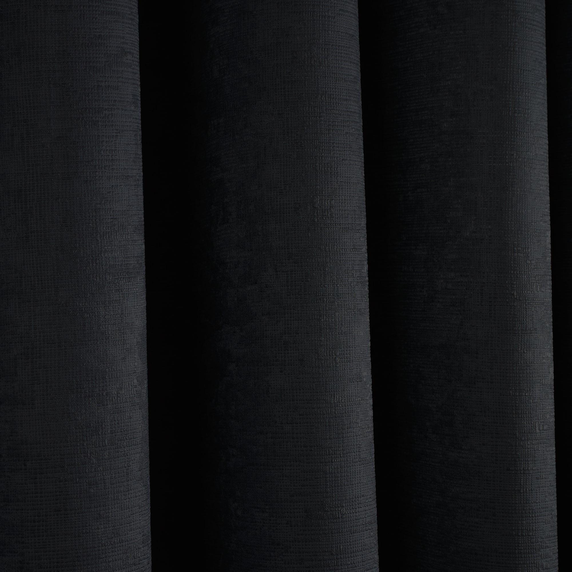 Strata Pair of Eyelet Curtains by Fusion in Black - Pair of Eyelet Curtains - Fusion