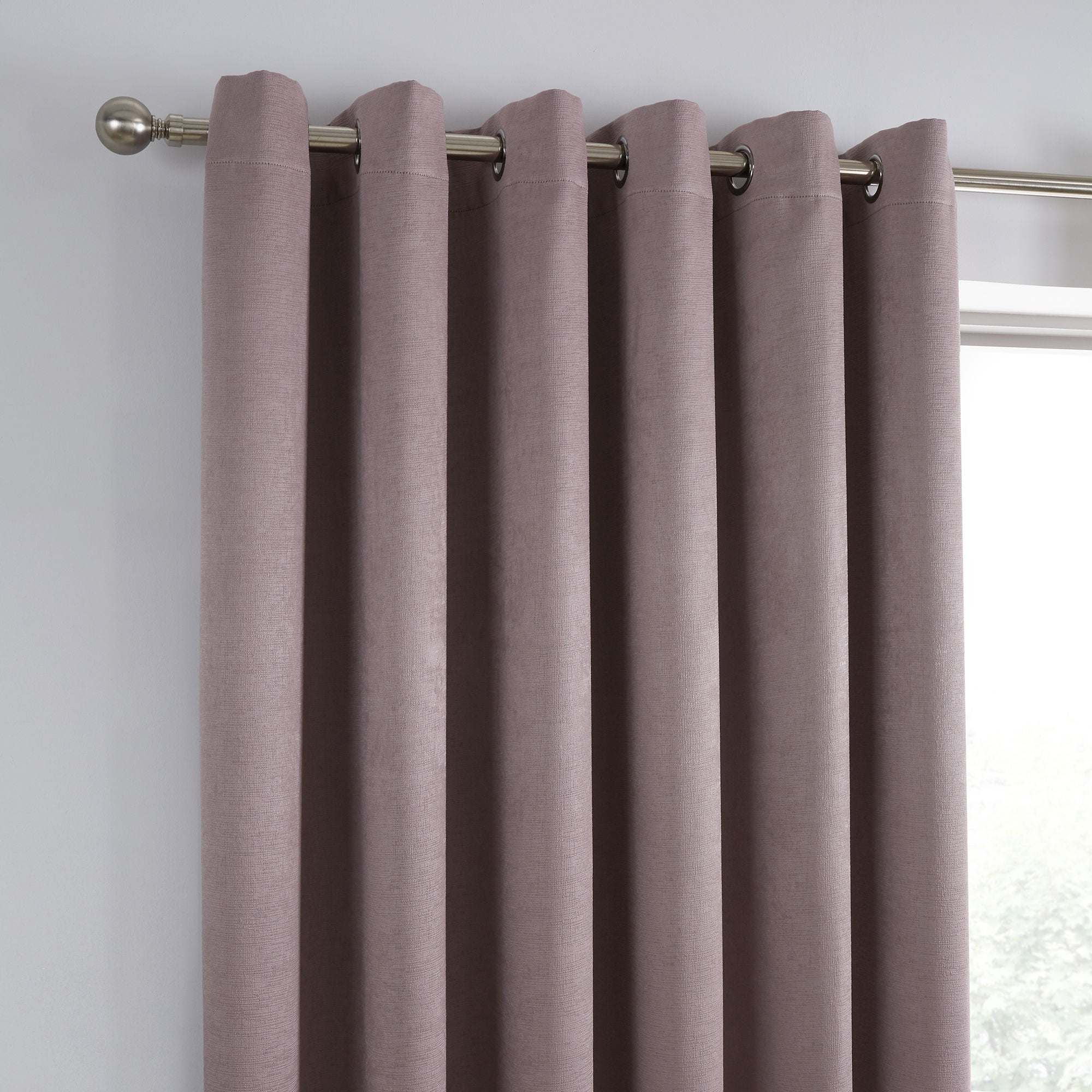 Strata Pair of Eyelet Curtains by Fusion in Blush - Pair of Eyelet Curtains - Fusion