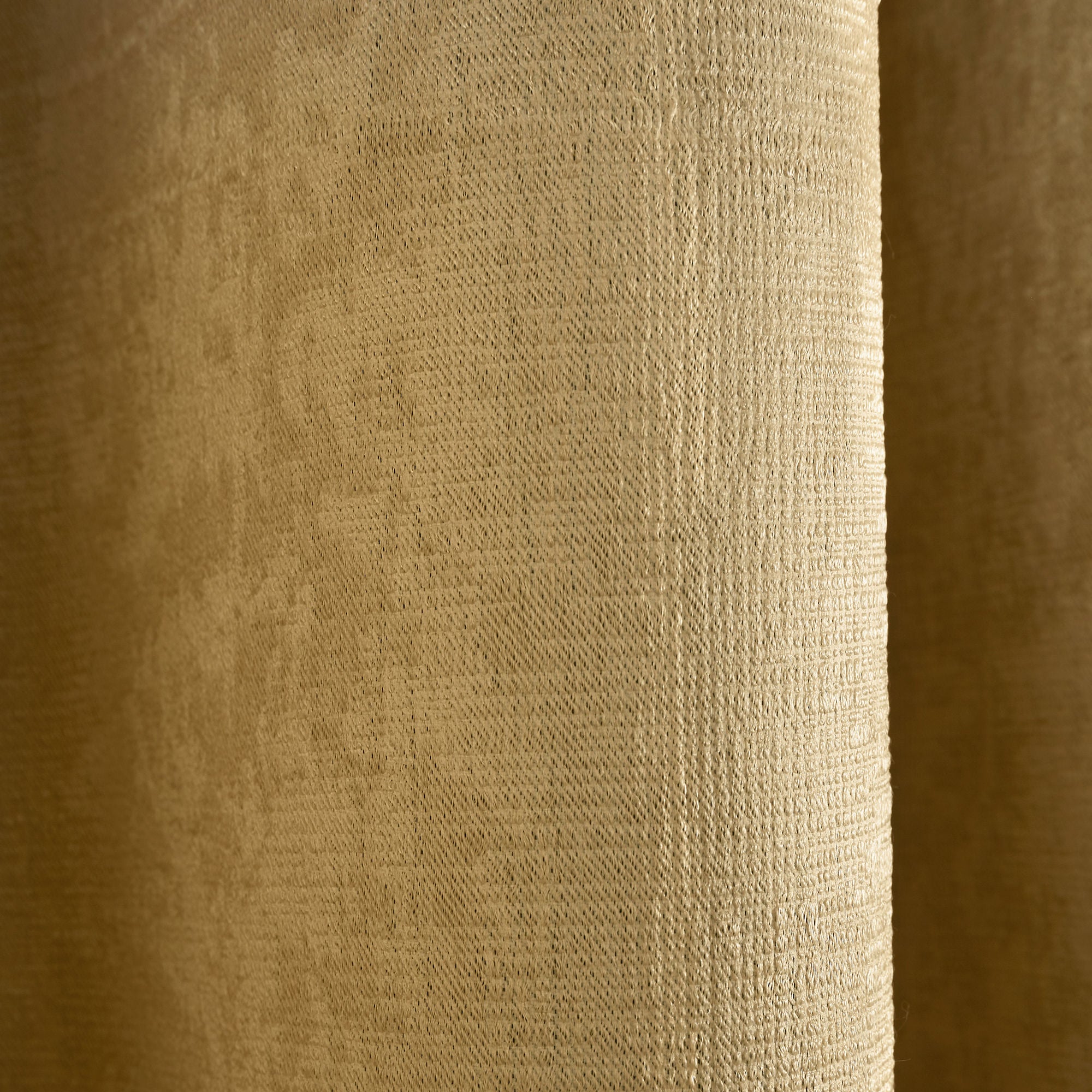 Strata Pair of Eyelet Curtains by Fusion in Ochre - Pair of Eyelet Curtains - Fusion