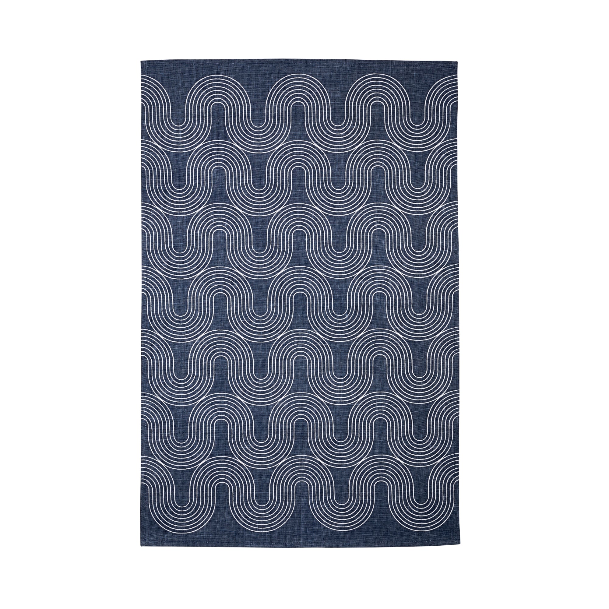 Ulster Weavers Causeway Geo Tea Towel - Cotton - One Size in Blue/White - Tea Towel - Ulster Weavers