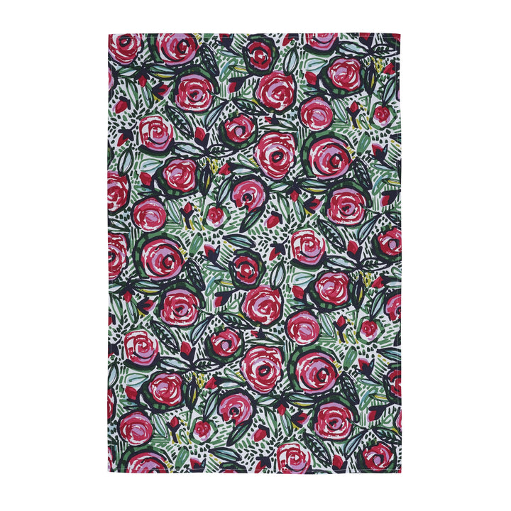 Ulster Weavers Rose Garden Tea Towel - Cotton One Size in Pink