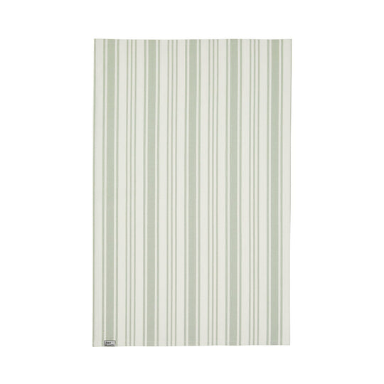 Sage Stripe Cotton Tea Towel in Sage
