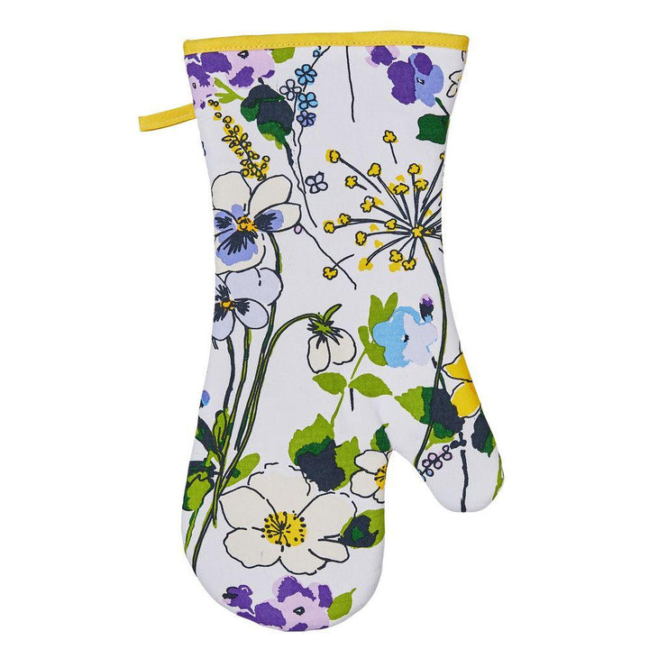 Ulster Weavers Gauntlet Single Oven Glove - Wildflower (100% Cotton Outer; 100% Polyester wadding; CE marked) - Gauntlet Oven Glove - Ulster Weavers