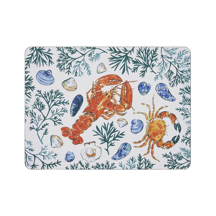 Ulster Weavers Shellfish Placemat - 4 Pack One Size in Green - Placemat - Ulster Weavers