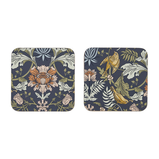 Finch & Flower Coasters 4 Pack in Navy