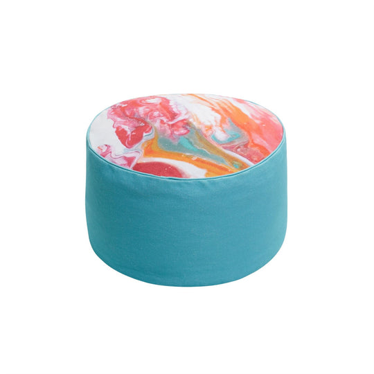 Ulster Weavers Cardinal Marble Pouffe Foot Stool (Linen Blend, Cerise Pink)