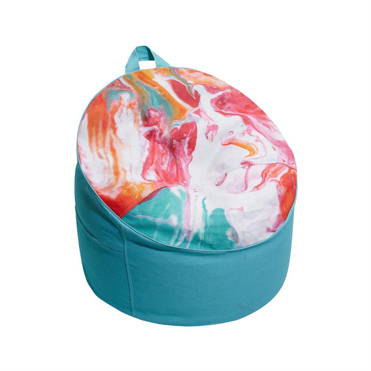 Cardinal Marbles Filled Bean Bag in Cerise / Citrus