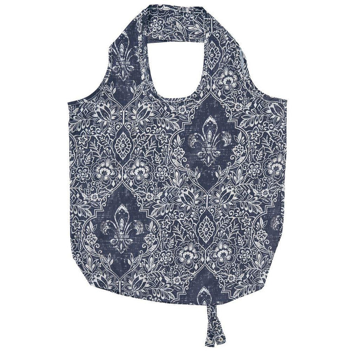 Ulster Weavers Reusable Roll-Up Bag - Fleur De Lis (Polyester, Blue) - Roll-Up Bag - Ulster Weavers