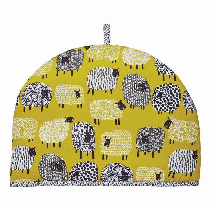 Ulster Weavers Tea Cosy - Dotty Sheep (100% Cotton Outer; 100% Polyester wadding; CE marked, Yellow, 6 Cup Teapot) - Tea Cosy - Ulster Weavers