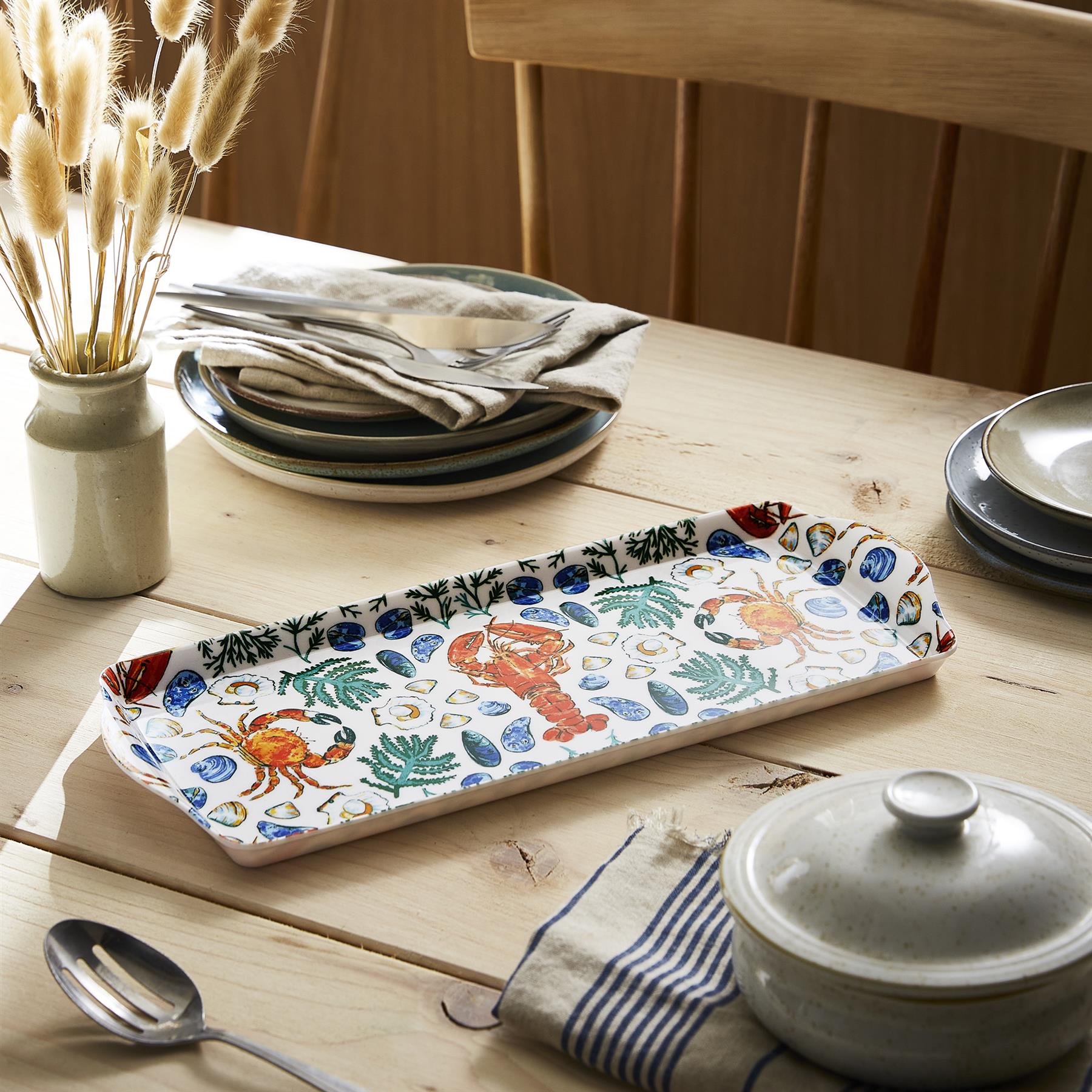 Ulster Weavers Shellfish Tray - Small One Size in Green - Tray - Ulster Weavers