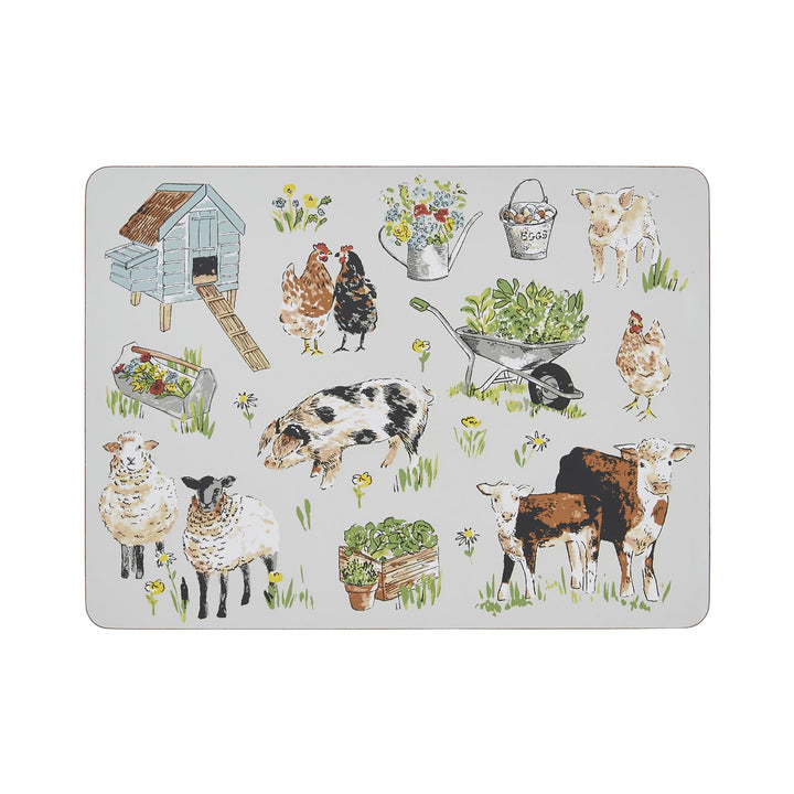 Ulster Weavers Portman Farm Placemat - 4 Pack One Size in Grey - Placemat - Ulster Weavers