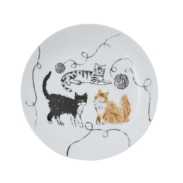 Ulster Weavers Feline Friends Side Plate - Porcelain One Size in White - Plates - Ulster Weavers