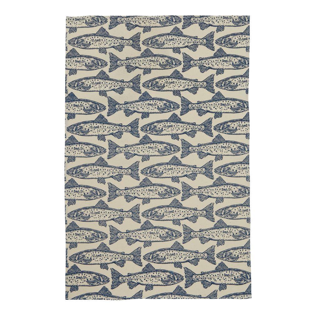 Ulster Weavers Cotton Tea Towel - Salmon (100% Cotton, Grey) - Tea Towel - Ulster Weavers