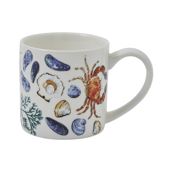 Shellfish Bone China Mug in Green