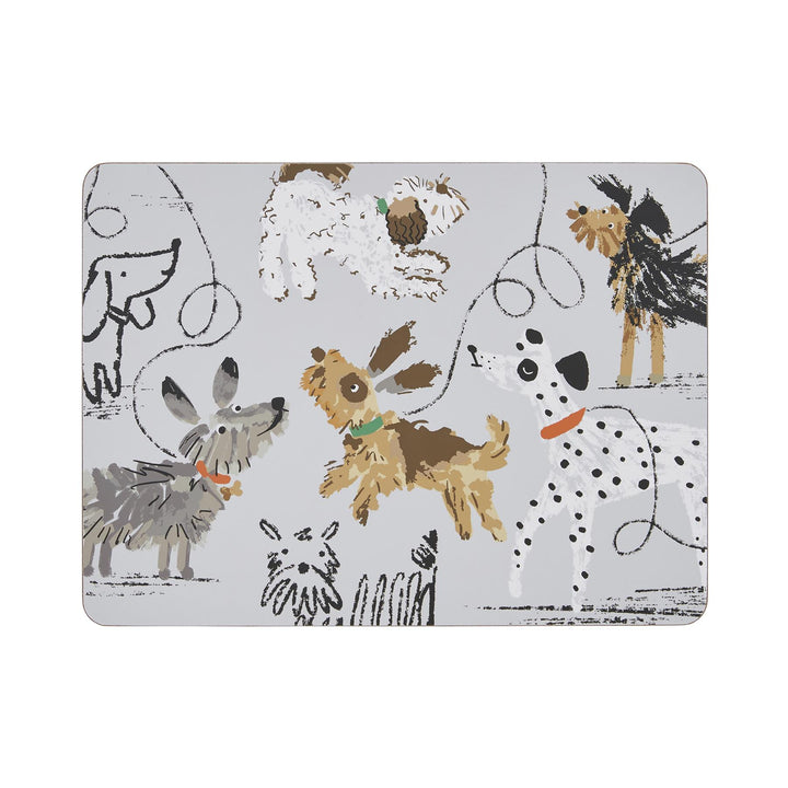 Ulster Weavers Dog Days Placemat - 4 Pack One Size in Grey - Placemat - Ulster Weavers