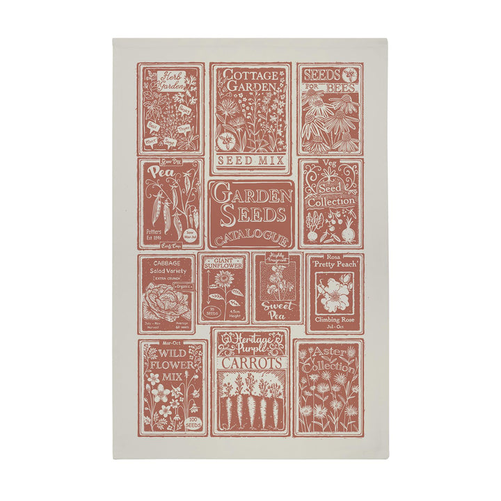 Ulster Weavers Seed Packets Tea Towel - Cotton One Size in Orange - Tea Towel - Ulster Weavers