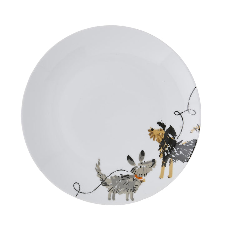 Ulster Weavers Dog Days Dinner Plate - Porcelain One Size in White - Plates - Ulster Weavers