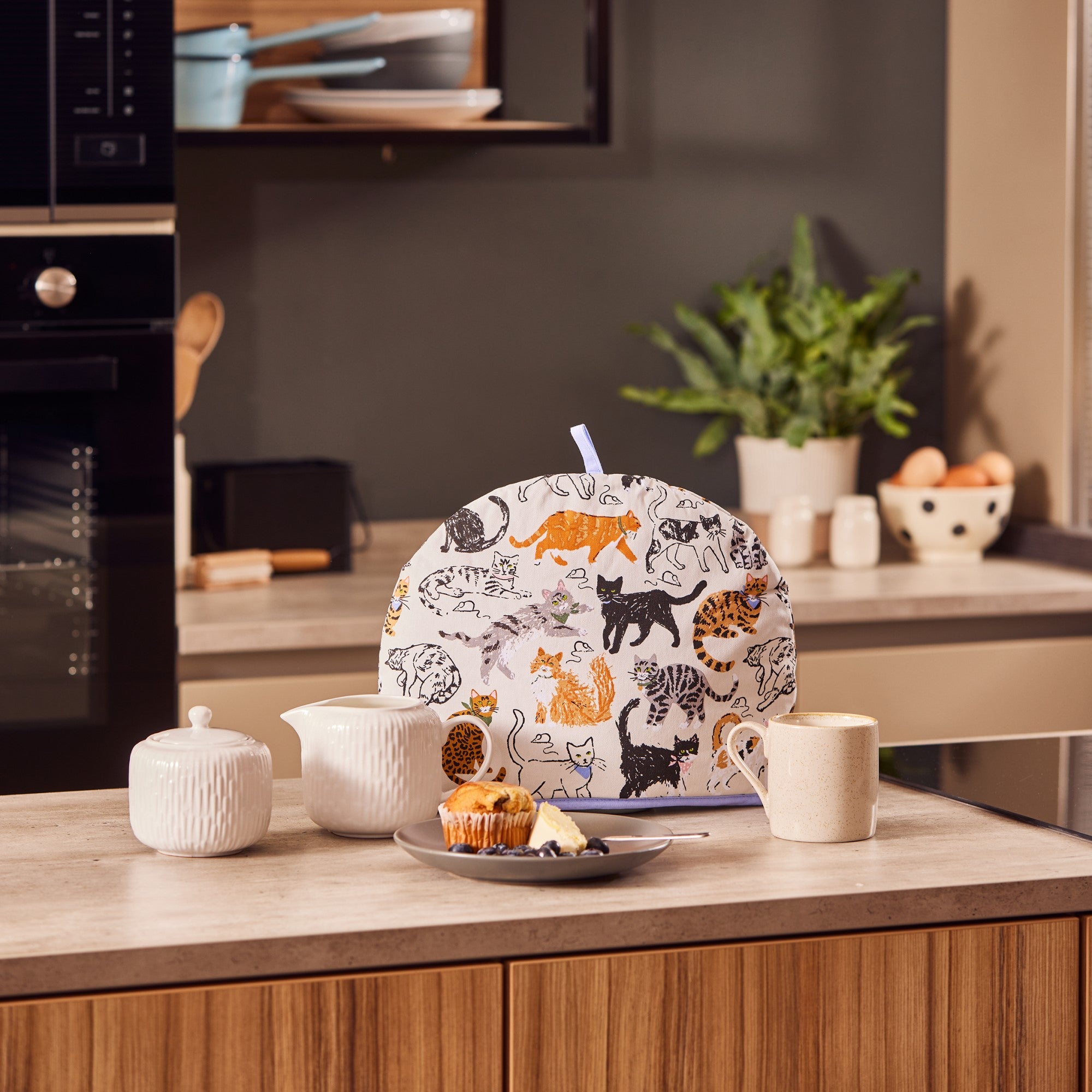 Ulster Weavers Feline Friends Tea Cosy One Size in Grey - Tea Cosy - Ulster Weavers