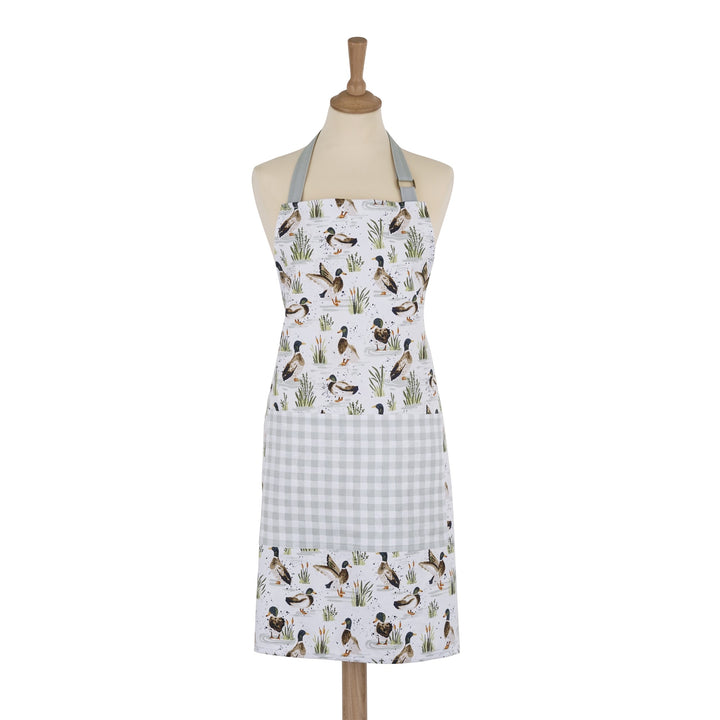 Ulster Weavers Farmhouse Ducks Apron - Cotton One Size in Sage