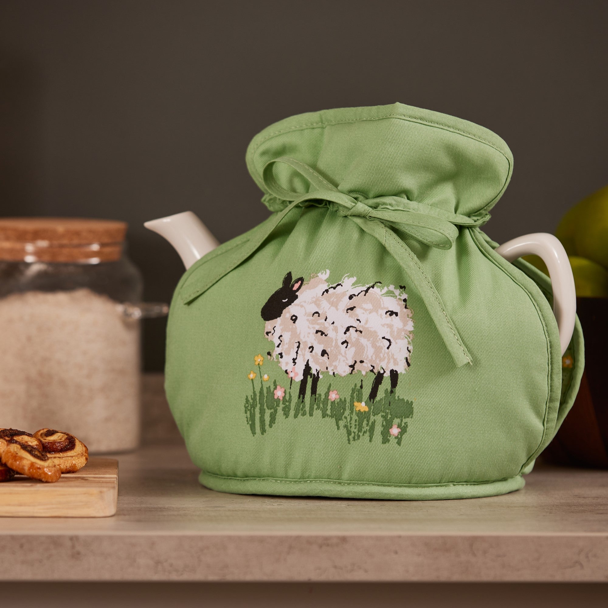 Ulster Weavers Woolly Sheep Tea Cosy - Muff One Size in Green - Tea Cosy - Ulster Weavers