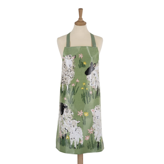 Woolly Sheep PVC Apron in Green