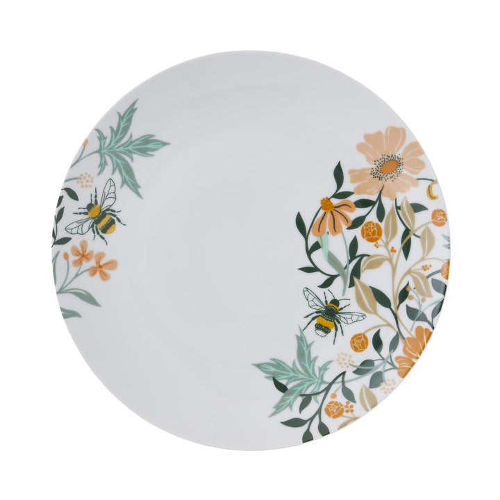 Ulster Weavers Bee Bloom Dinner Plate - Porcelain One Size in White - Plates - Ulster Weavers