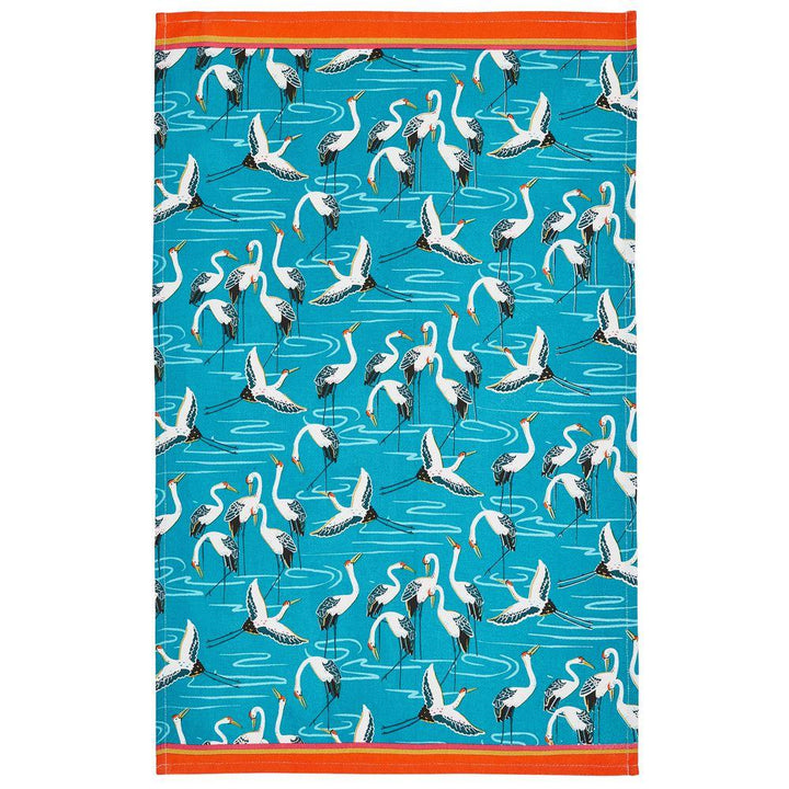 Ulster Weavers Cotton Tea Towel - Cranes (100% Cotton, Blue) - Tea Towel - Ulster Weavers