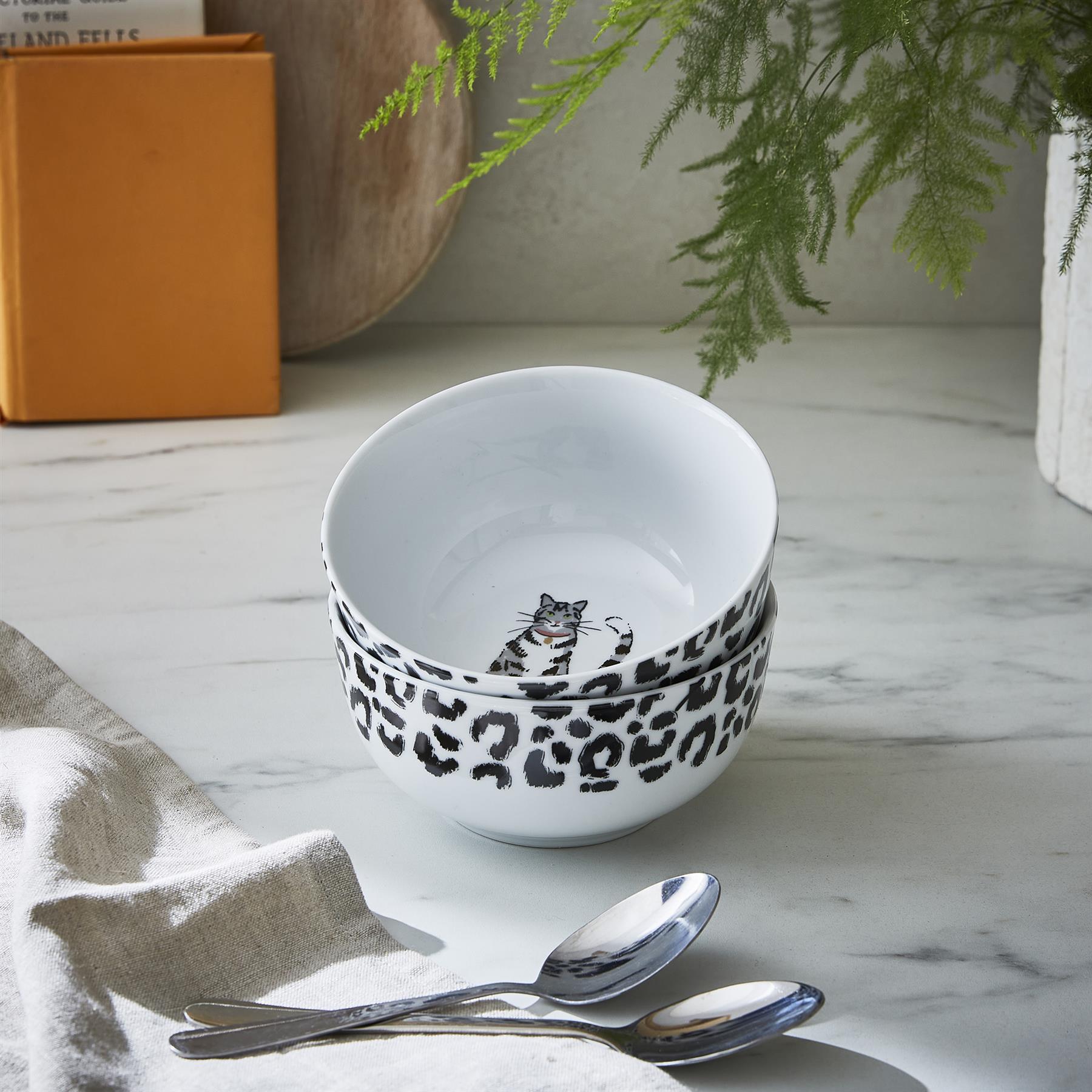 Ulster Weavers Feline Friends Bowl - Porcelain  One Size in White - Bowls - Ulster Weavers