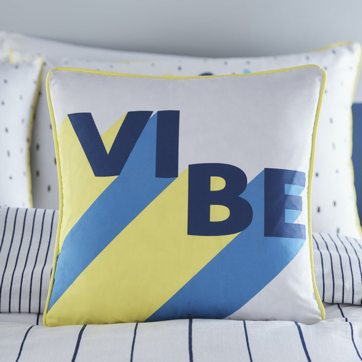 Vibe Filled Cushion by Appletree Kids in Navy 43 x 43cm - Filled Cushion - Appletree Kids