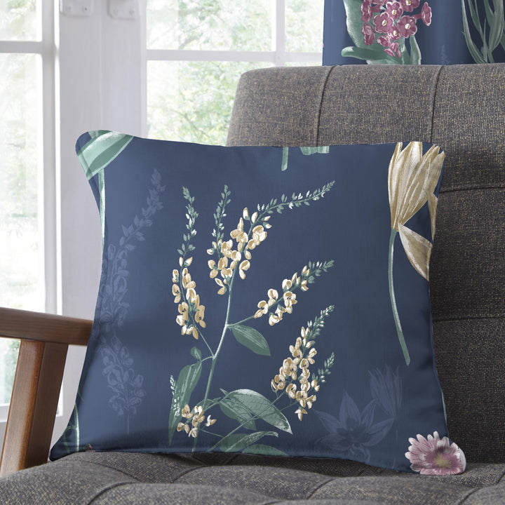 Caberne Filled Cushion by Dreams & Drapes Curtains in Navy 43 x 43cm - Filled Cushion - Dreams & Drapes Curtains