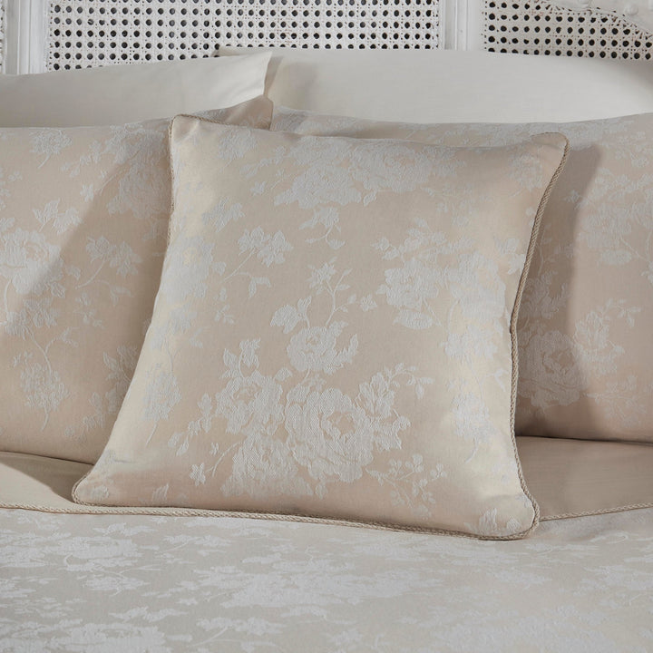 Imelda Filled Cushion by Dreams & Drapes Woven in Ivory 43 x 43cm - Filled Cushion - Dreams & Drapes Woven